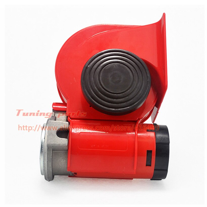 12V Electricity Machine Air Pump Horn Harmonized Twin Tone for Car Truck Red