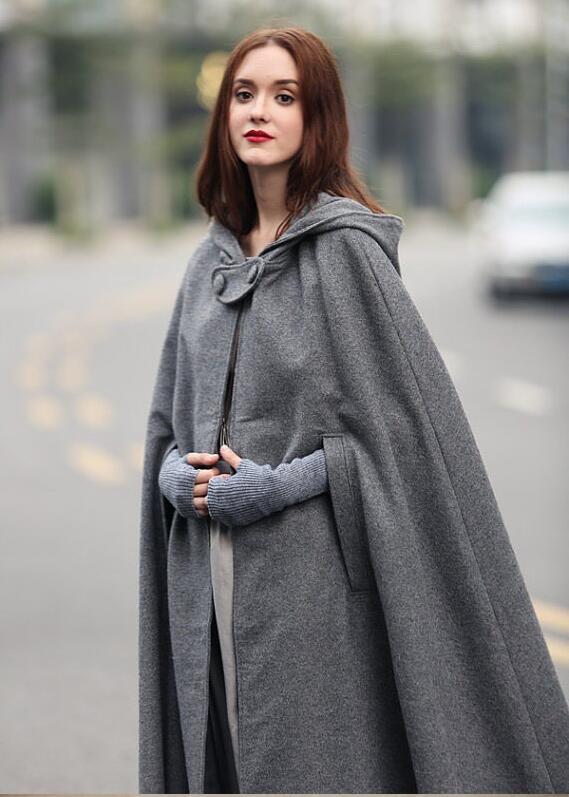 Cape Jas Voor Vrouwen Vrouwen Herfst Winter Capes Losse Casual Hooded Cape Jas Voor Vrouwen Vrouwen Herfst Winter Capes Losse Casual Hooded