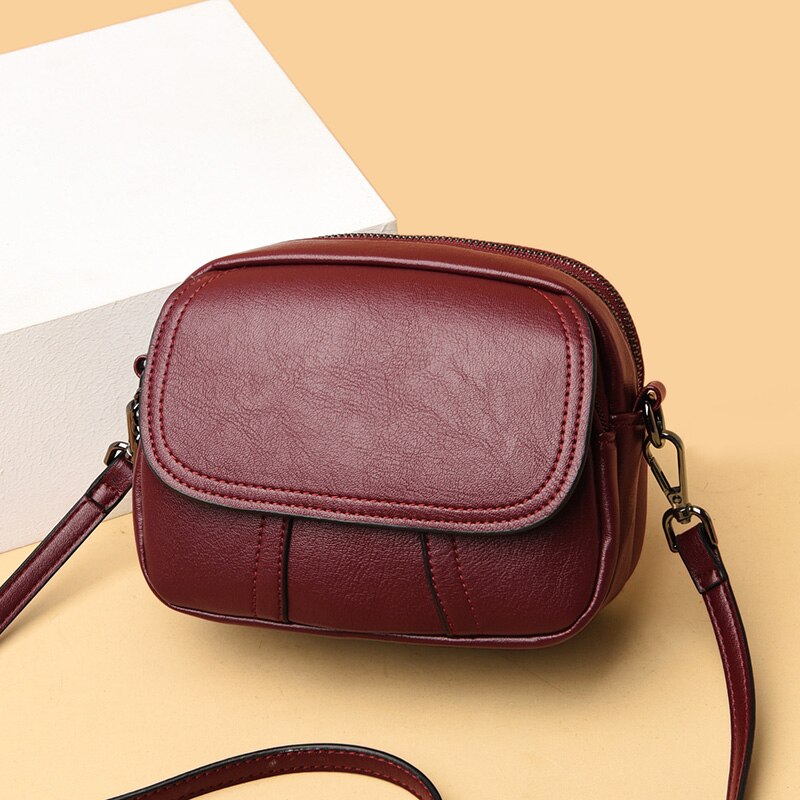 Proste małe PU skórzane torby na ramię Crossbody dla kobiet 2020 torebki i torebki luksusowy projektant zwykły torebka kobieca robić noszenia na ukos