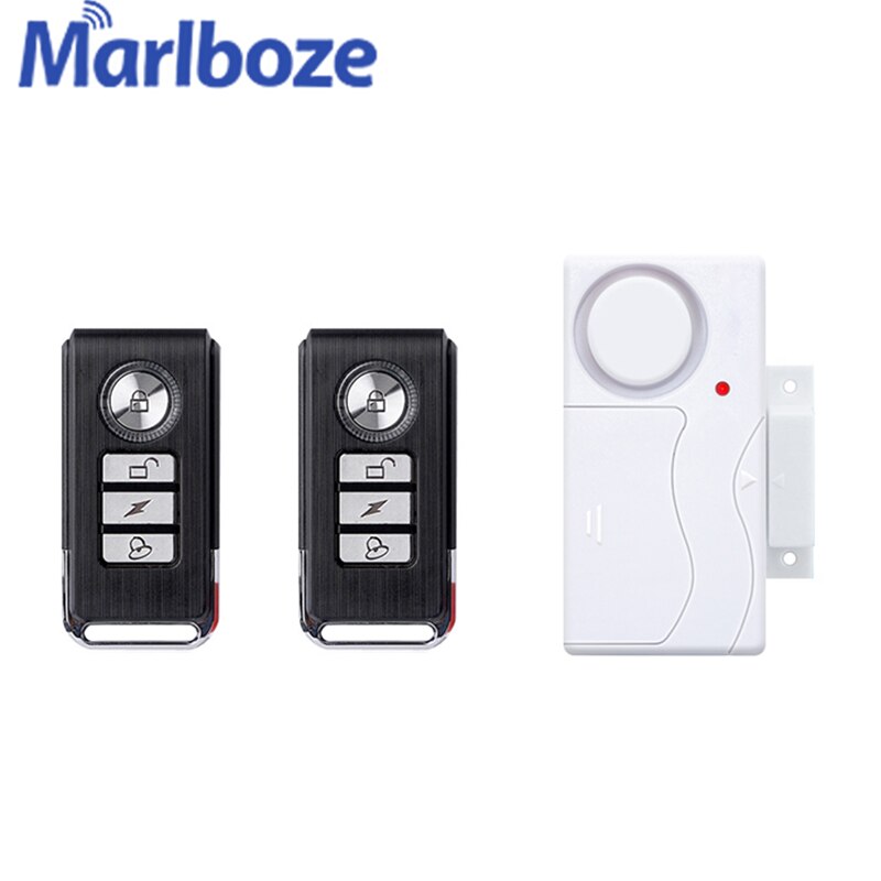 Marlboze-Sensor inalámbrico para puerta y ventana, sistema de seguridad de ABS con Control remoto, alarma antirrobo, protección para el hogar: Set E