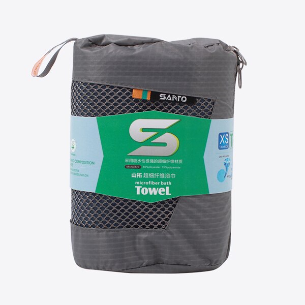 Santo Outdoor H-04 Quick-Dry Soft and Ultra-absorbent Versatile Travelling Towel One Piece 80x130cm: Grey