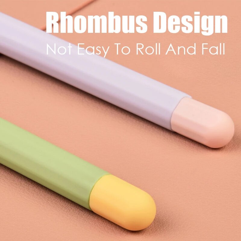 Stylus Cover Silicone Pen Case For Apple Pencil 1 2 Color Matching Stylus Protective Case Non-slip Anti-fall iPad Pen 2 1 Cover