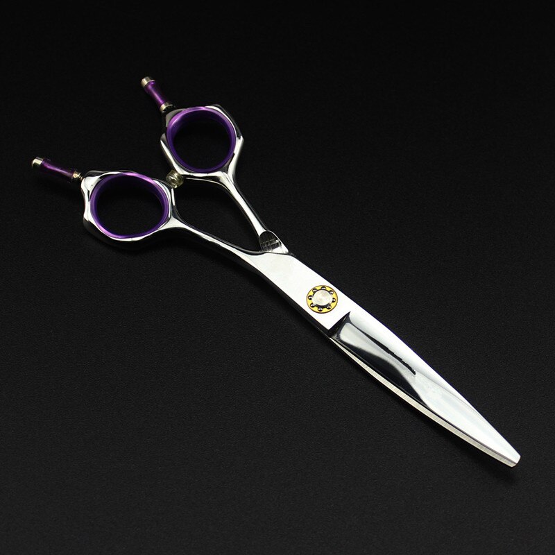 japan 440c 6 inch Curved cut hair scissors salon scissor cutting barber makas haircut shears hairdressing scissors: Purple