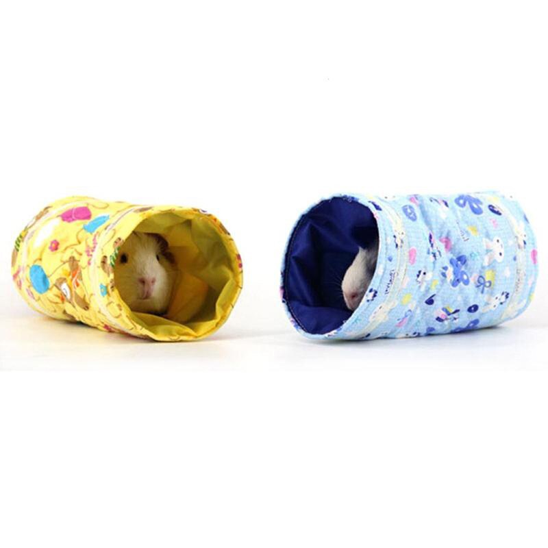 Small Guinea Pig Hamster Toy Tubes Tunnels Spring Hamster Cage House Single Channel Chinchillas Hamster Tunnel Warm Toy