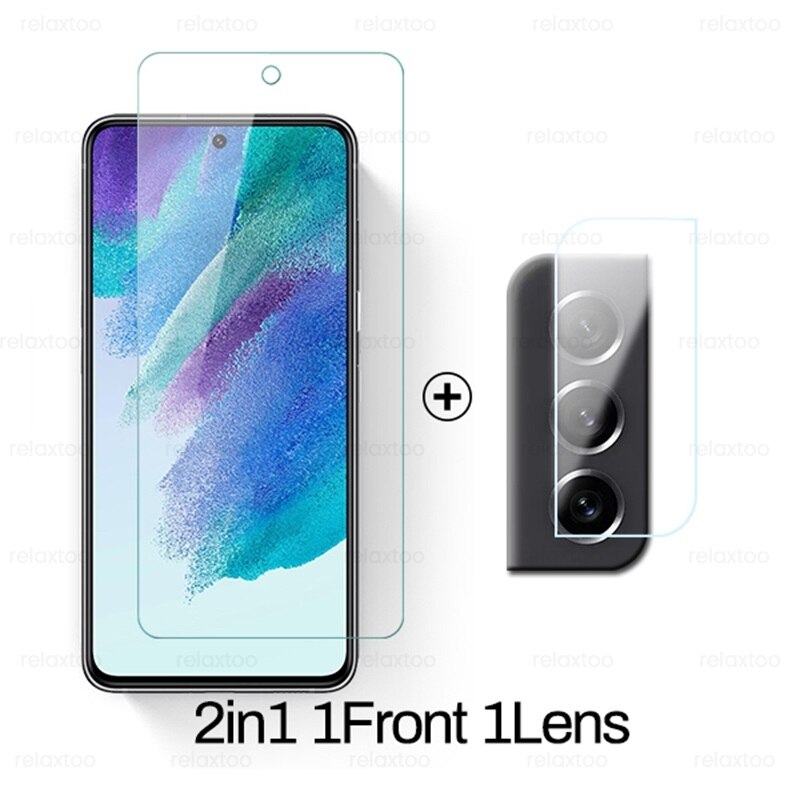 Sumsung S 21 FE Glas 2In1 Camera Lens Screen Protector Glass For Samsung Galaxy S21FE S21 FE 5G 2022 SM-G990B/DS 6.4&quot; Phone Film: S21 FE