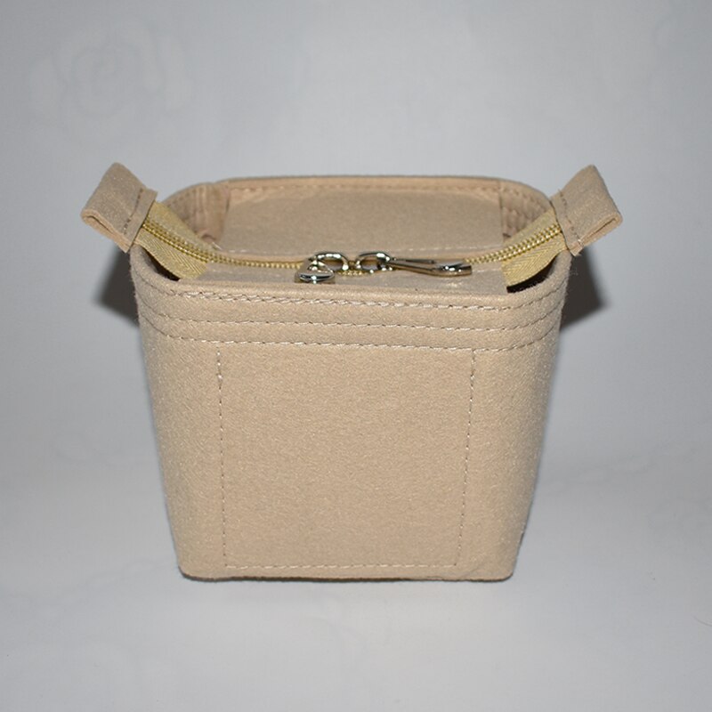 Fits For Sangle Bucket Girl Toiletry Storage Bags Felt Makeup Bag Organizer Insert Bag Organizer Insert Travel Cosmetic Bag: topzip kahki for S