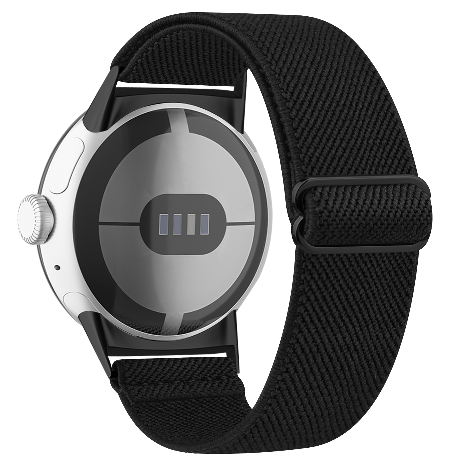 Elastic Nylon Strap For Google Pixel Watch Band Adjustable Watchband Wristband For Google Pixel Watch Strap Bracelet Correa: Black Gray