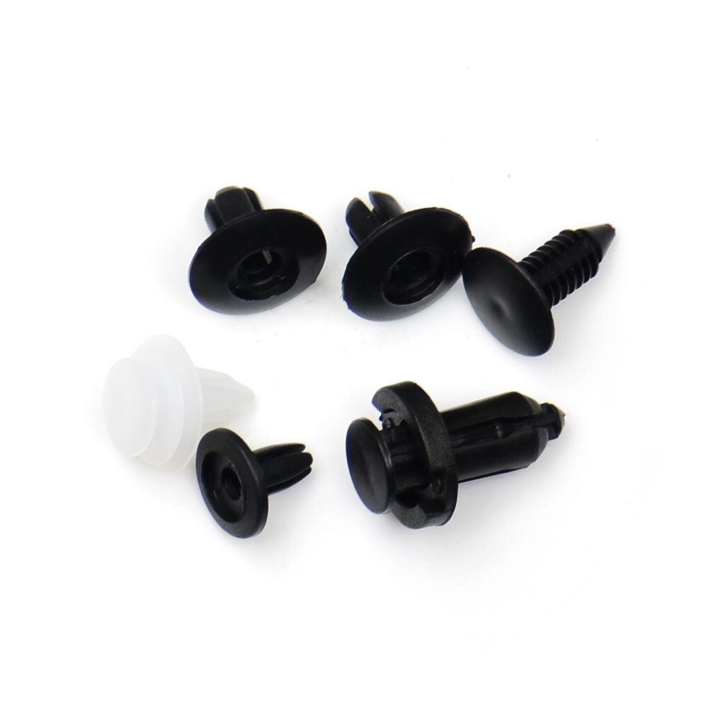 100 Stks/set Auto Zwart Gemengde Plastic Fastener Schroef Klinknagels Clips Kit Voor Auto Bumper Fender Versieringen Fastener Schroef Klinknagels Clip