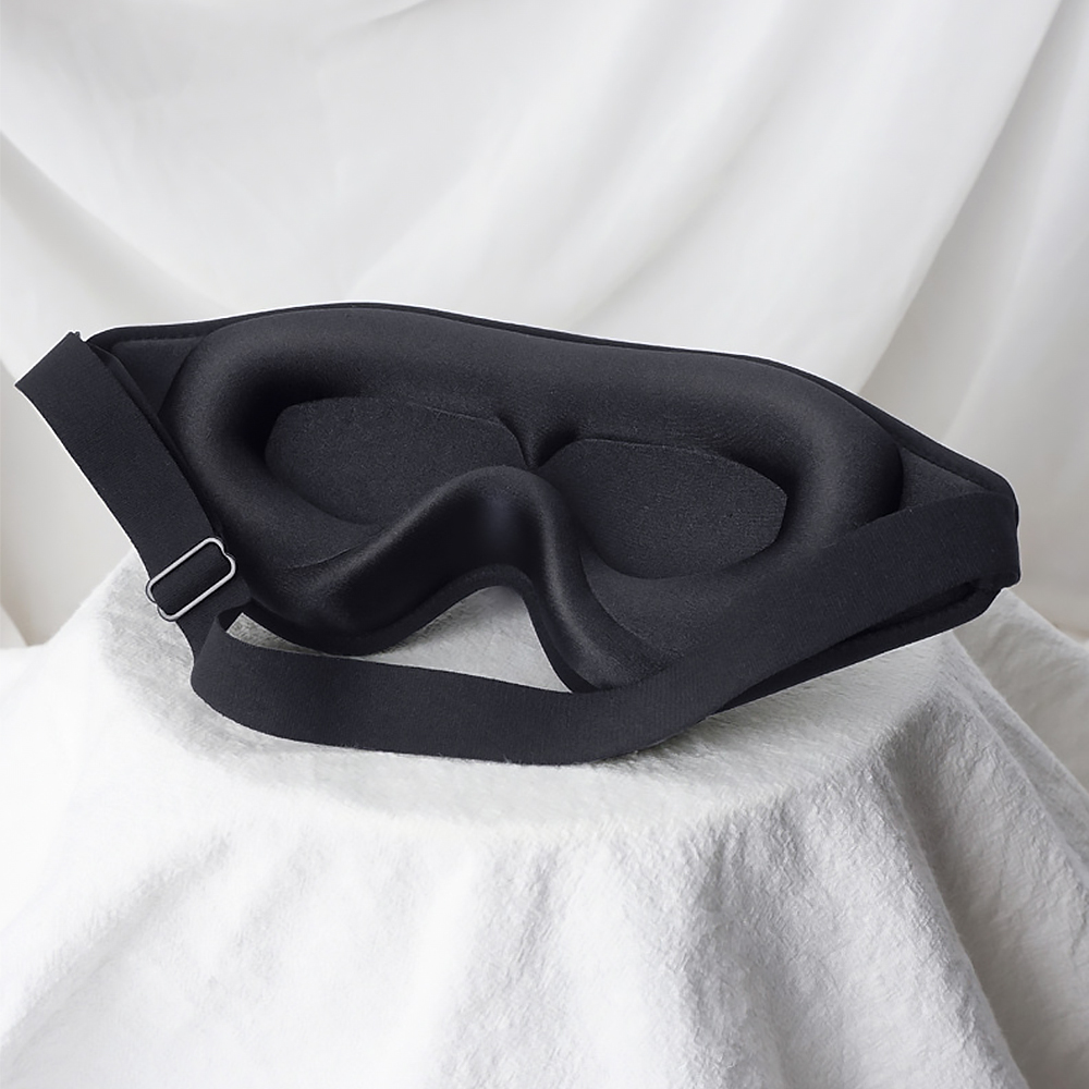 3D Slaapmasker Blinddoek Slaaphulp Oogmasker Zacht Memory Foam Gezichtsmasker Slaapmasker 99% Blockout Light Slaapmasker Eye Cover Patch: Ivoor