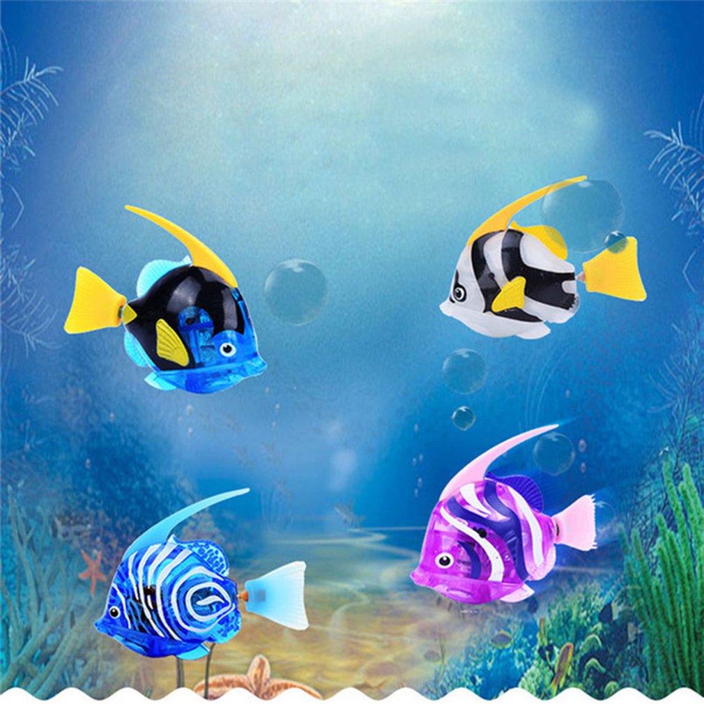 Drôle nager poisson électronique activé batterie alimenté jouet de bain poisson robot animal de compagnie pour réservoir de pêche décoration animaux de compagnie poissons