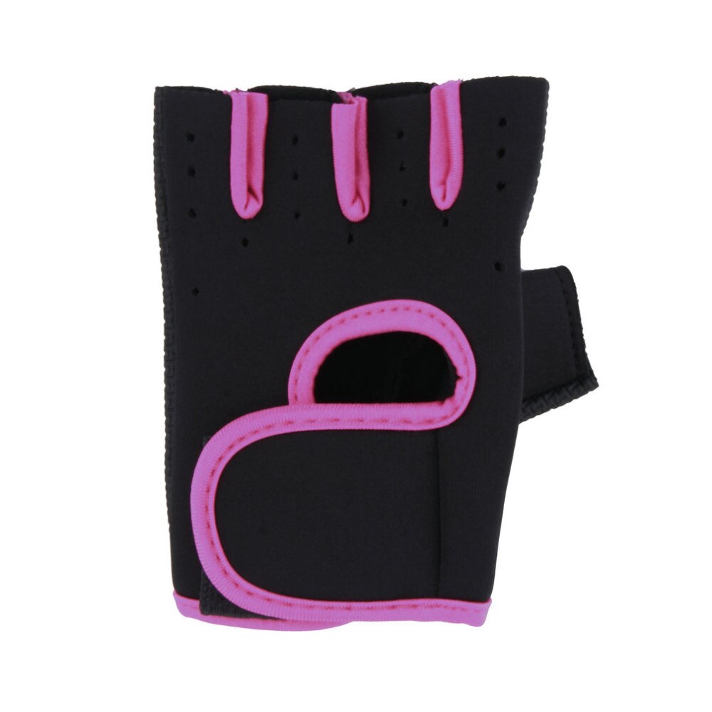 Guantes de gimnasio de 4 colores para hombre y mujer, antideslizantes, para levantamiento de pesas, entrenamiento corporal, medio dedo: Rojo