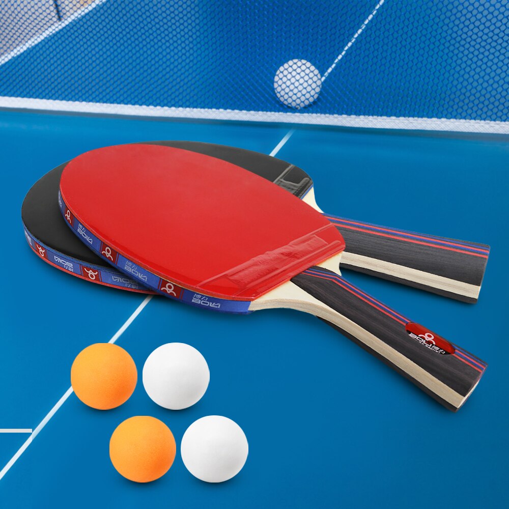 Table Tennis Ball and Bat Set 4 Ping Pong Bats 8 Ping Pong Balls Pack Table Tennis Set 4 Ping Pong Balls Bats Rackets Kit