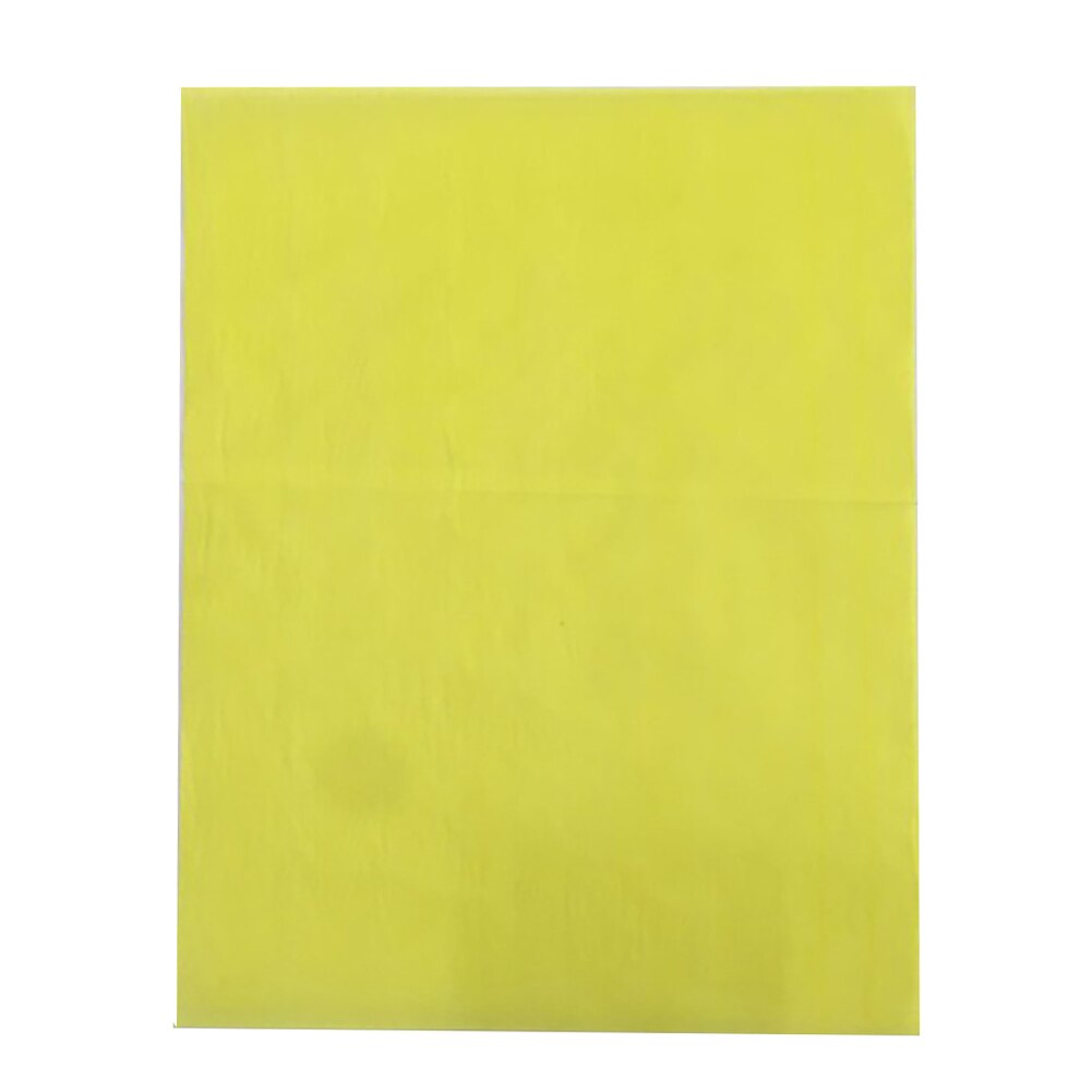 100Pcs Tracing Kopiëren Craft Multifunctionele Herbruikbare Kruissteek Home Office One Side Kleurrijke Carbon Papier A4 Stof Tekening: yellow