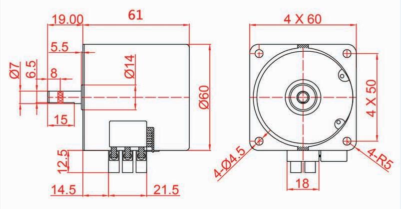 Low speed micro permanent magnet synchronous motor 60KTYZ AC 220V 14w geared motor 2.5 to 110rpm