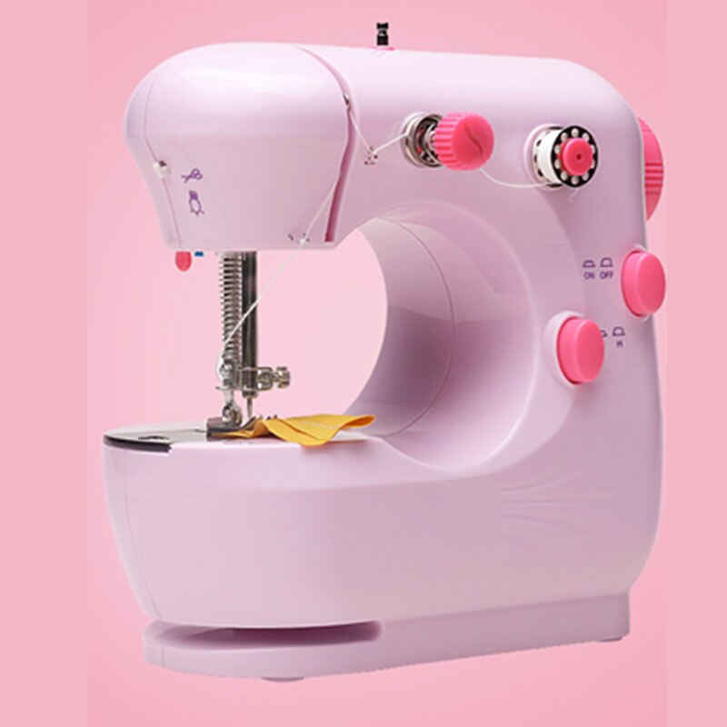 Mini Naaimachine Professionele Dikke Doek Draagbare Blauw Naaimachine Voor Kids Crafting Herstellen Machine Maquina De Costura: Roze