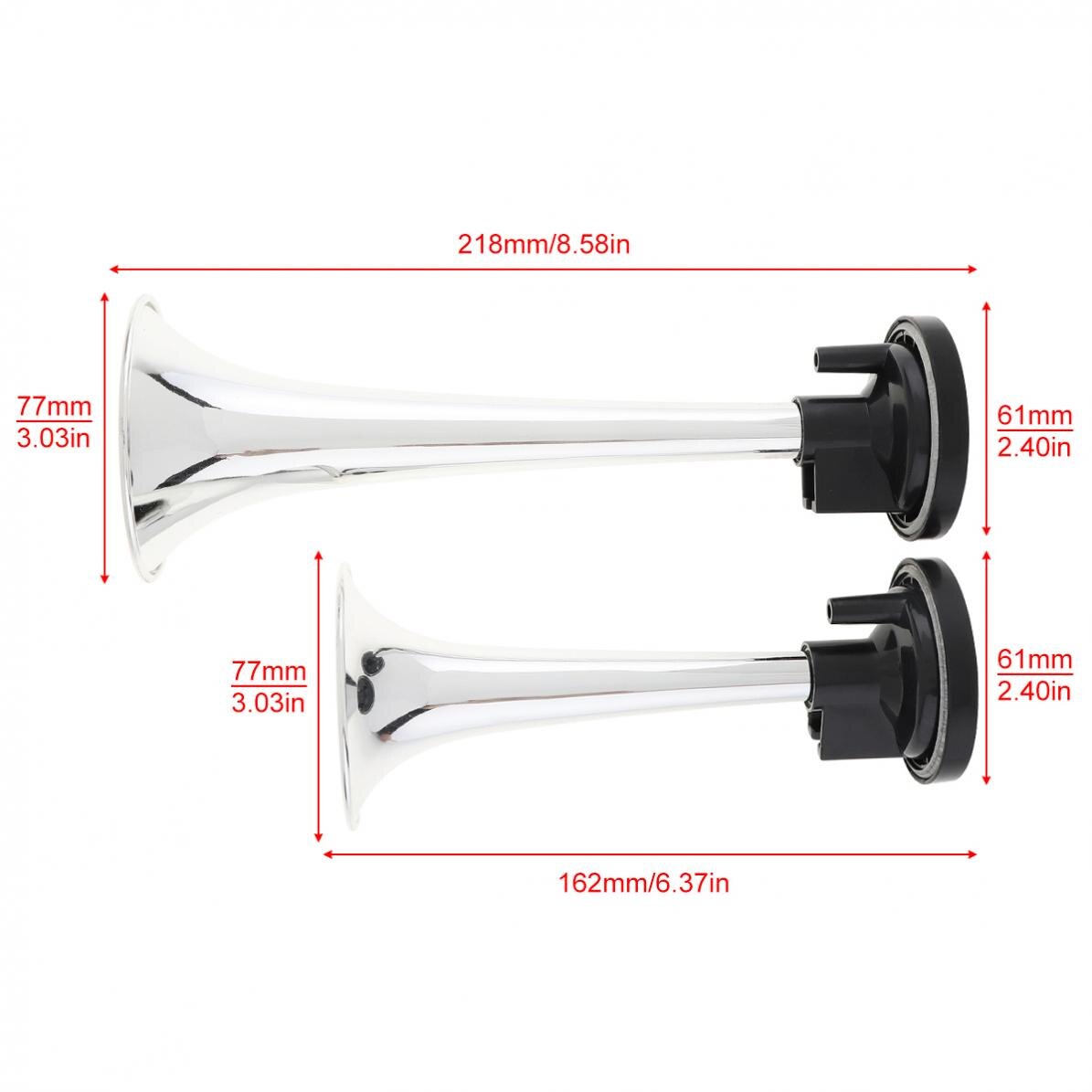 Son Puissant Klaxon Klaxon Trompe Double 12V | Pour Voiture, Camion, Bateau | Son Puissant 780/840Hz Avec Compresseur