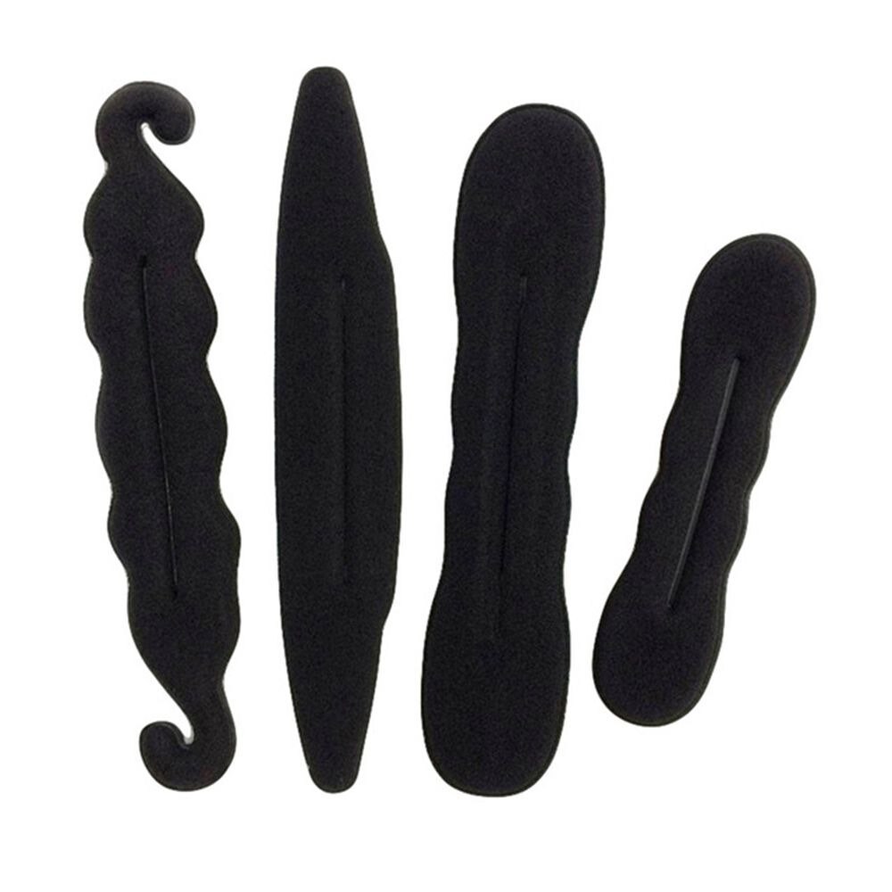 Ensemble d'éponges magiques en mousse pour femmes, pince à cheveux, Donut, rapide, salissant, chignon, Updo, outils de tresse, accessoires pour cheveux, 1 à 4 pièces: 4pcs