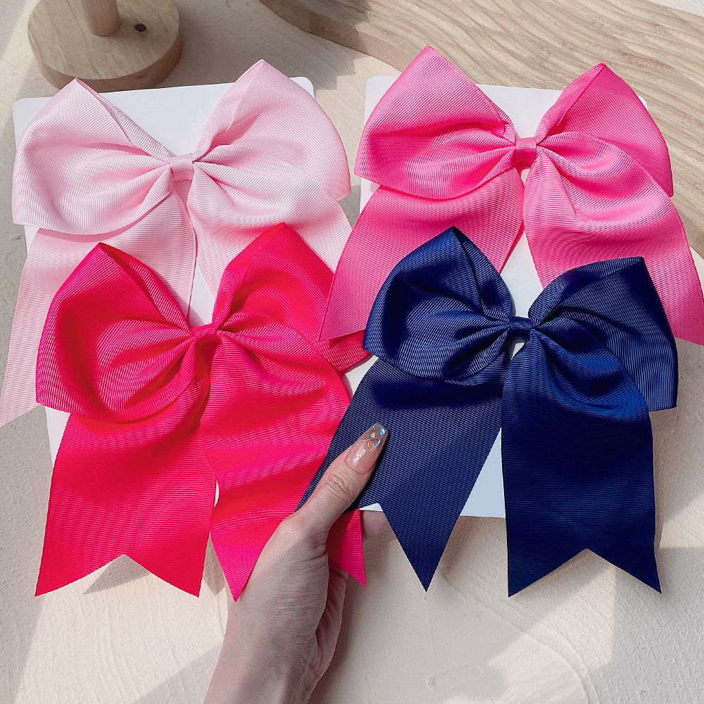 1 unidad de diademas con lazo grande de 6 pulgadas para niña, lazos elásticos para el cabello de Color sólido, cinta para el cabello con lazo, bandas de goma, decoración para la cabeza