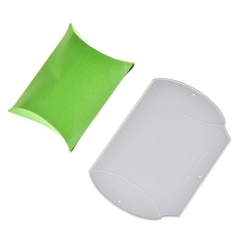 Caja de almohada para troquelado, plantillas para álbum de recortes, relieve, adornos para manualidades