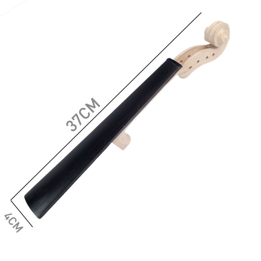 NAOMI 4/4 Violin Neck Maple/Crystal/Plastic Neck+ Ebony Fingerboard Diy Violin Parts Accessories Replacement: Maple-Ebony