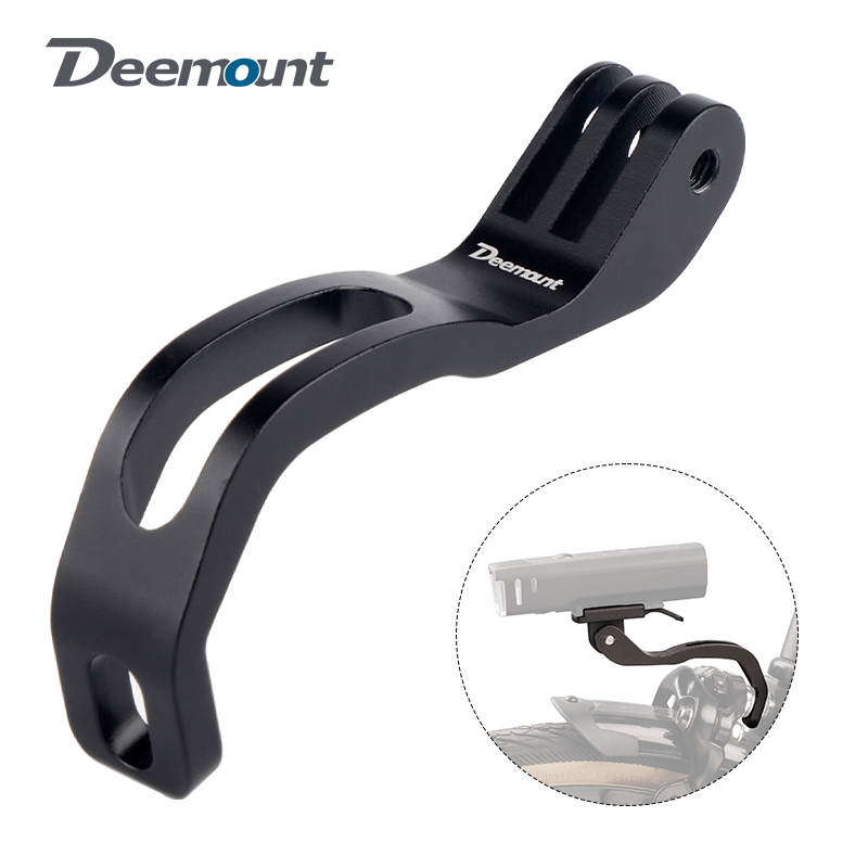Deemount Fietslamphouder Mount Camera Stand Rack Voorvork Installeren 15 ° /Flat Warping voor Brompton vouwfiets/MTB/racefiets