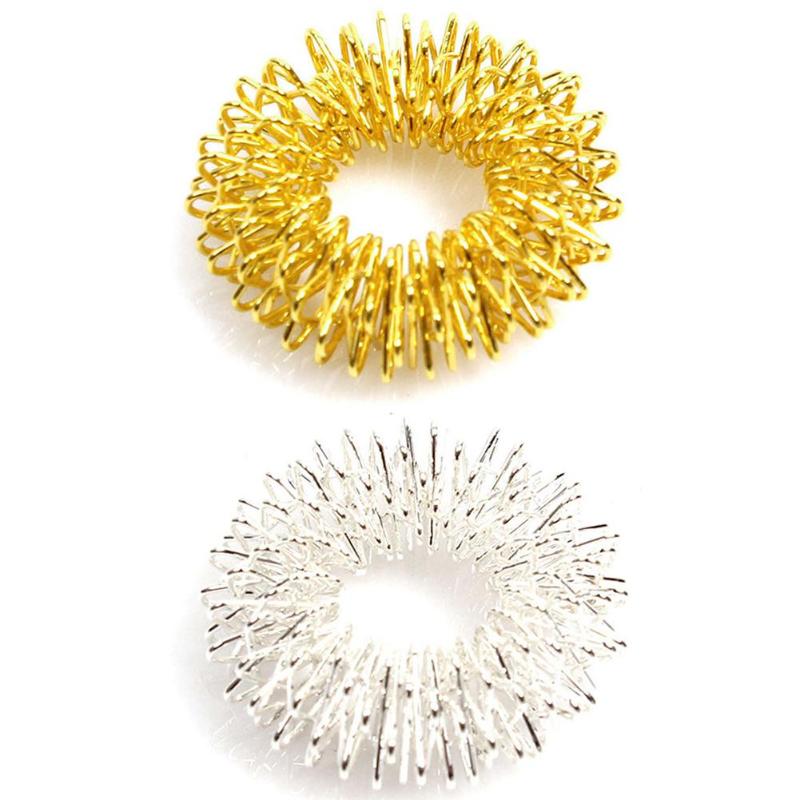 5 stuks /10 stuks ijzeren vingermassage ring acupunctuur ring hand vinger ontspanningsmassage afvallen gezondheidszorg hulpmiddelen