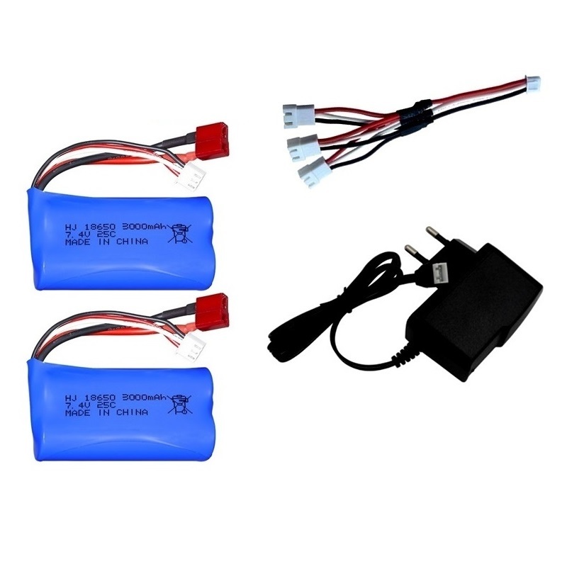 Batterie Pour Wltoys 144001 A959-B A969-B A979-B K929-B 12428 12423 10428 RC Voiture Pièces De Rechange 18650 2S 7.4V 3000mah lipo Batterie: PEACOCK BLUE