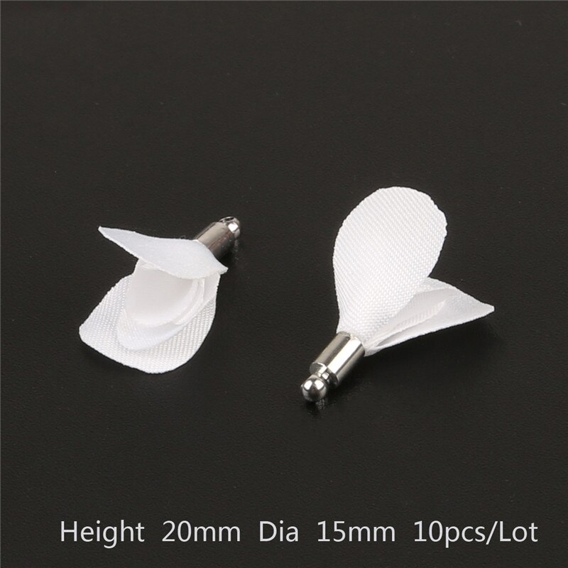 15 x 20mm stuks 10-20 stoffen bloemenkwast bedels hanger voor bruiloft feestjurk gordijn naai accessoires doe-het-zelf: Wit
