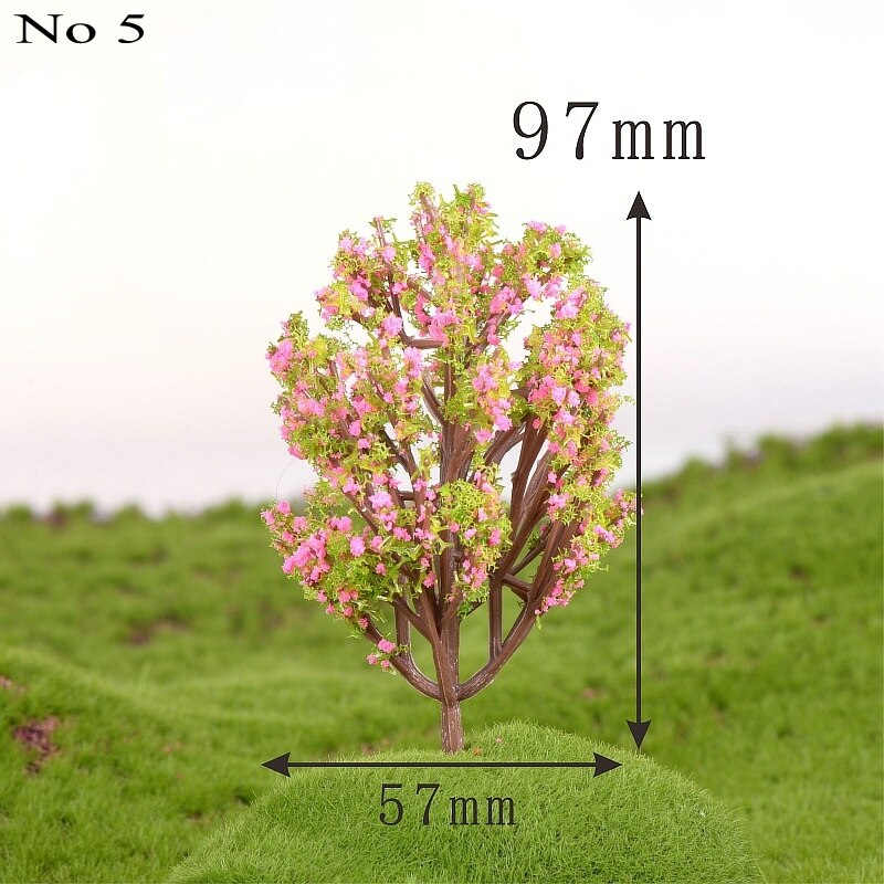 10 PCS Mini Tree Artificial Plants Branch Flowers Wedding Home Garden Decoration DIY micro-landscape succulent plants Decor: No 5
