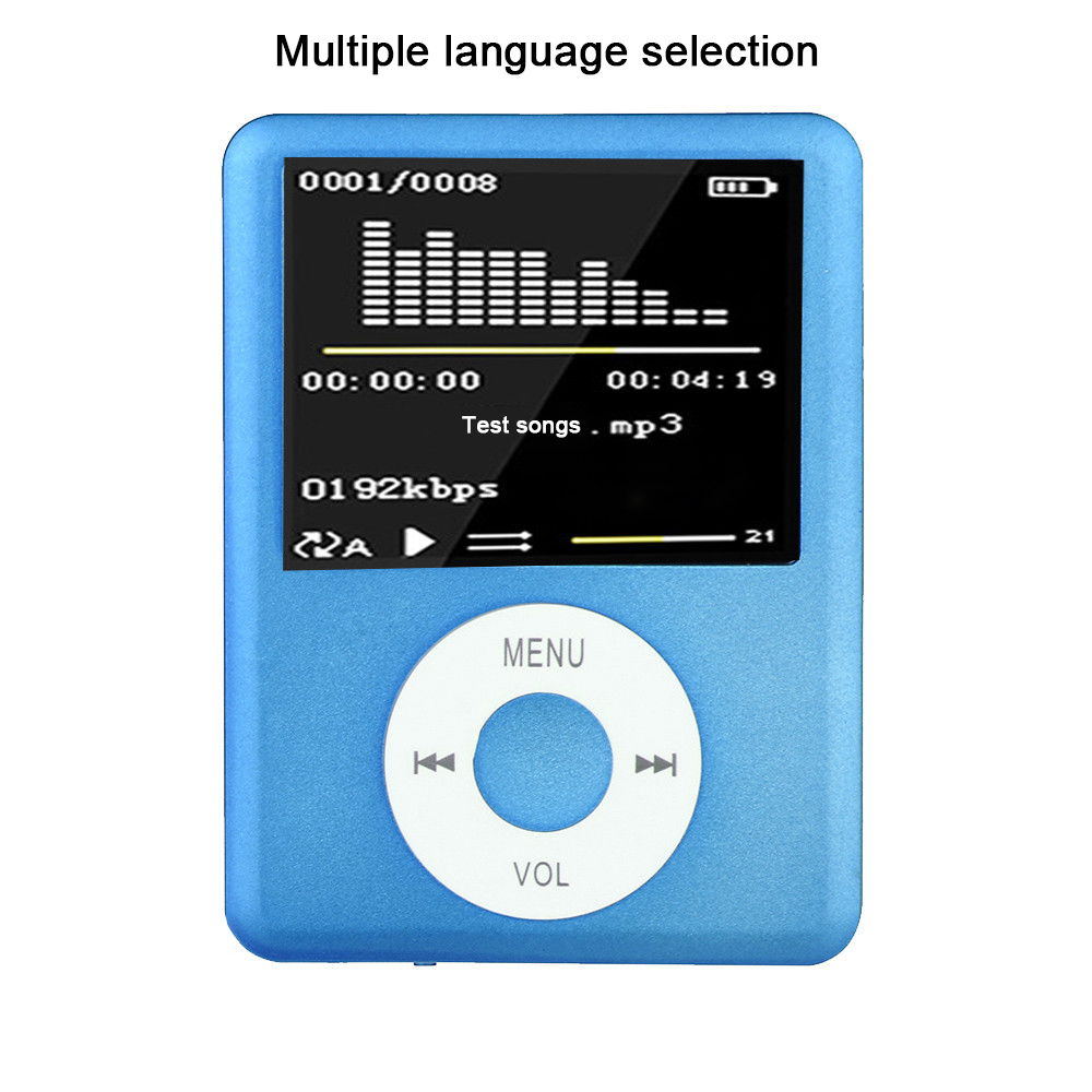 Novedad de , reproductor de música MP4 con pantalla LCD de tercera generación, Ultra delgado reproductor multimedia, compatible con tarjeta TF/SD