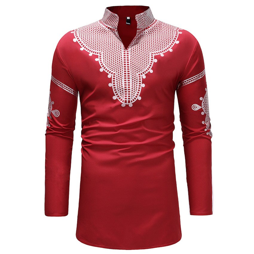 Afrikaanse Traditionele Kleding Bazin Jurk Mannelijke 3D Print Borduren Volledige Mouw Tops Shirt Bazin Riche Afrika Jurk Voor Man