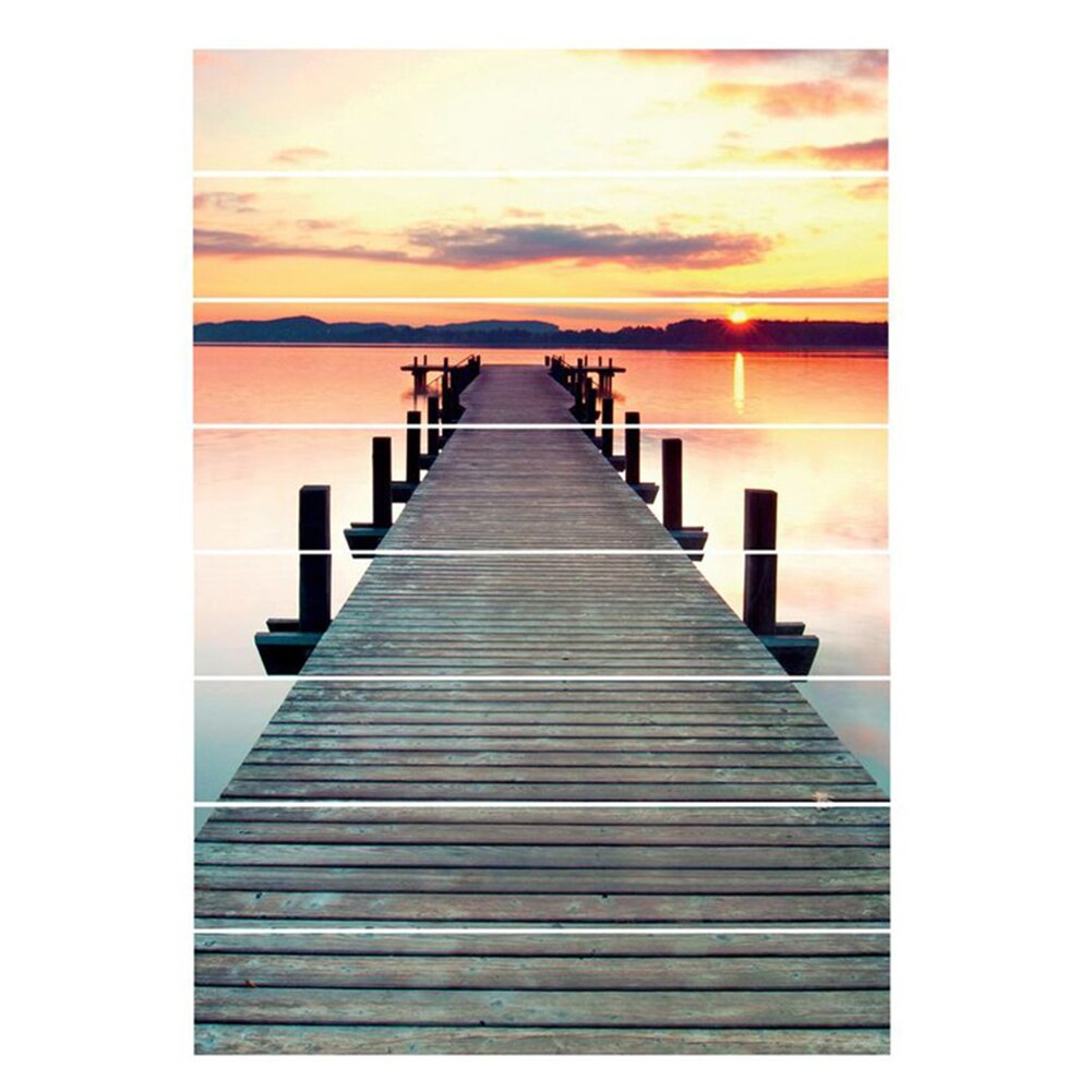 8 sztuk/zestaw DIY 3D naklejki na schody wodoodporny wymienny wzór krajobrazu samoprzylepne naklejki na schody robić dekoracji wnętrz E2S