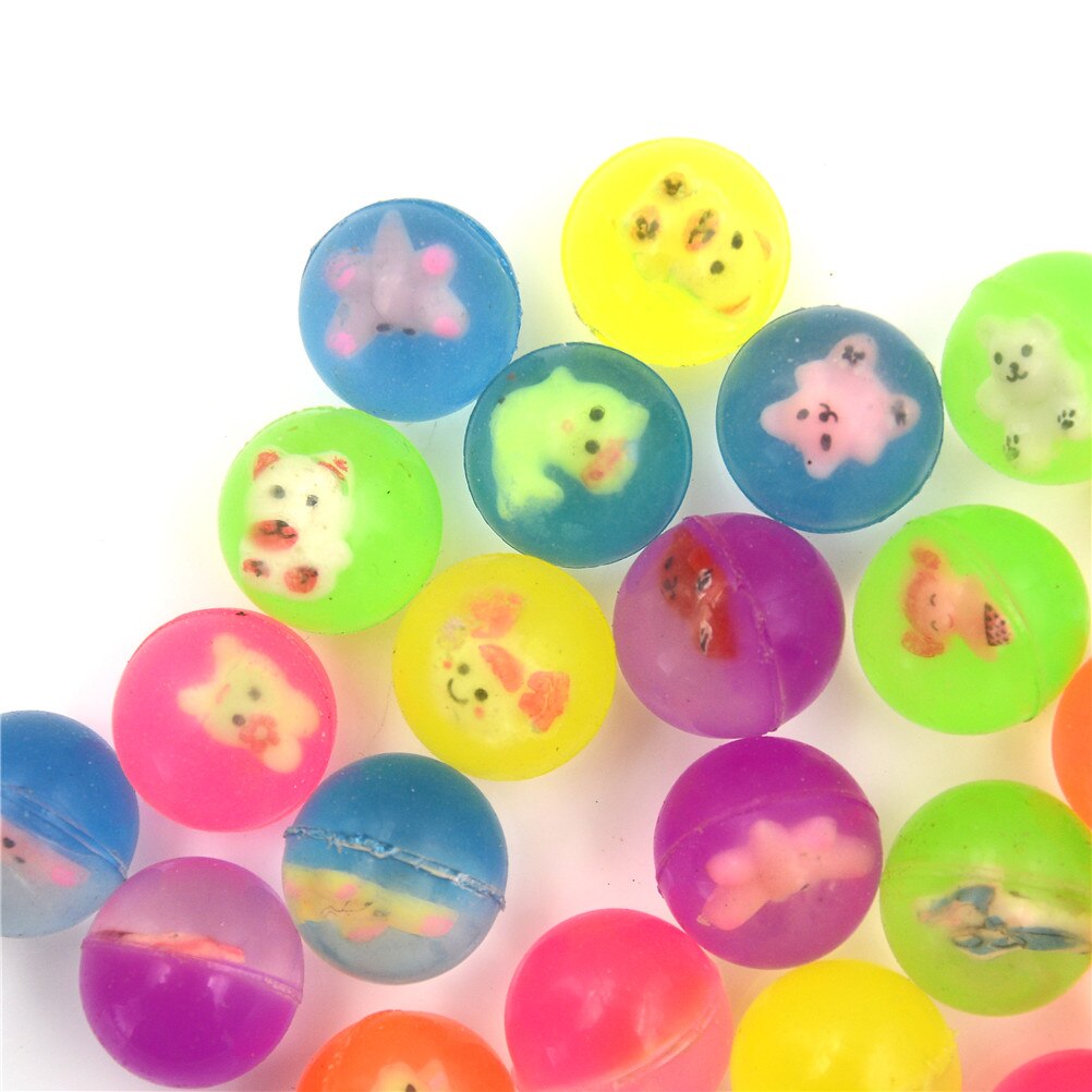 , 10 Uds., 27mm, Bola de goma elástica de para niños, pelota hinchable de pinball