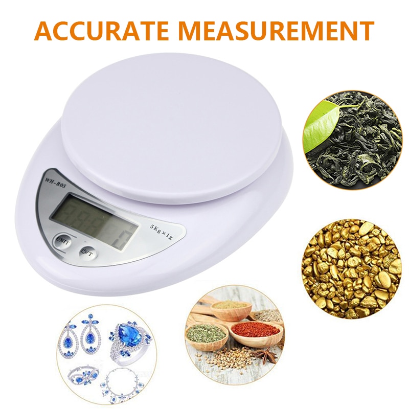 Household Round Kitchen Food Measuring Tools Kitchen Scales Balance Measuring Weighing LED Electronic Digital Scales