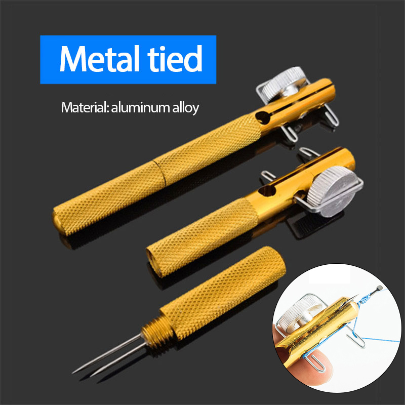 Full Metal Fishing Hook Knotting Tool Tie Hook Loop Making Device Hooks Decoupling Remover Carp Fishing Line Knotter Accessories
