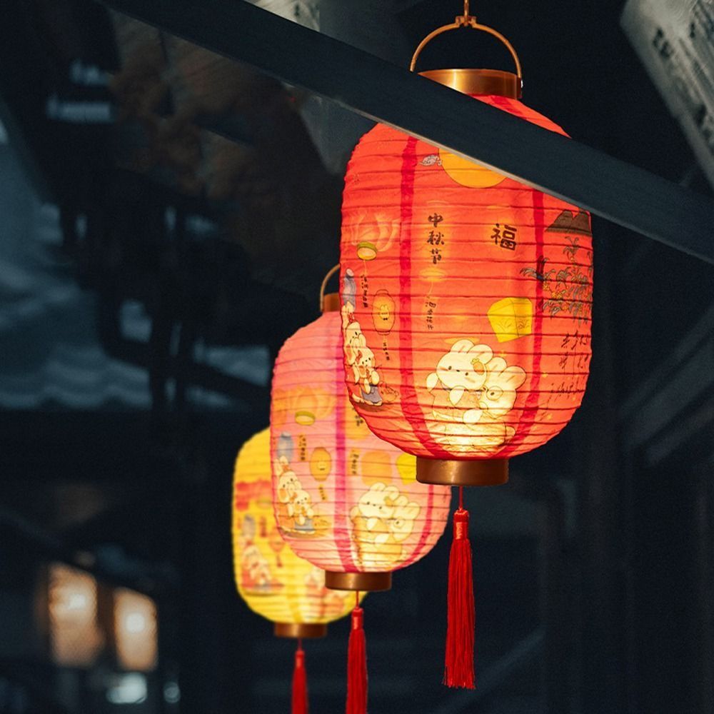 Chinese Style Chinese Style Lantern Cute Rabbit Traditional Festival Festival Antique Lantern Hanging Good Luck