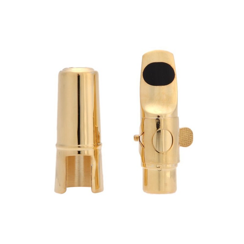 Jazz Soprano Saxophone 5C Metal Mouthpiece +Pads Cushions +Cap Buckle with Gold Plating: Default Title