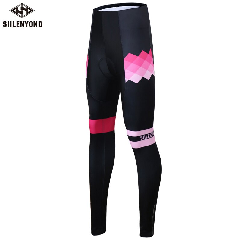 Siilenyond dames winter thermische fietsbroek met bretels schokbestendig mtb fietsbroek met coolmax 3d gelvulling: Fietsbroek / S