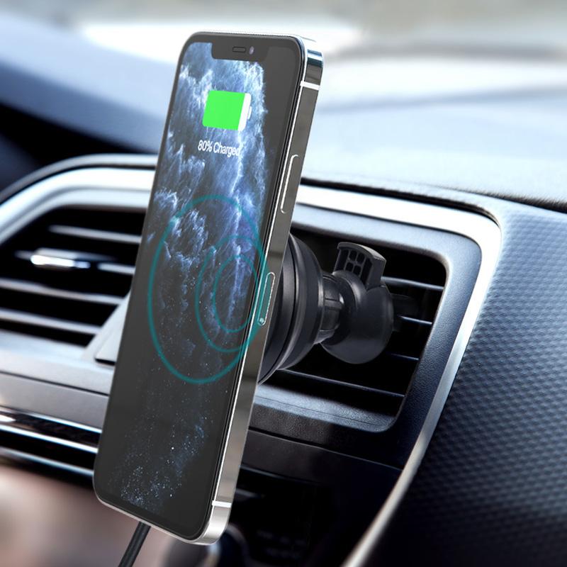 15W Draadloze Oplader Magnetische Auto Snel Opladen Draadloze Sterke Magnetische Aantrekkingskracht Laadstation Voor Iphone12 Handsfree