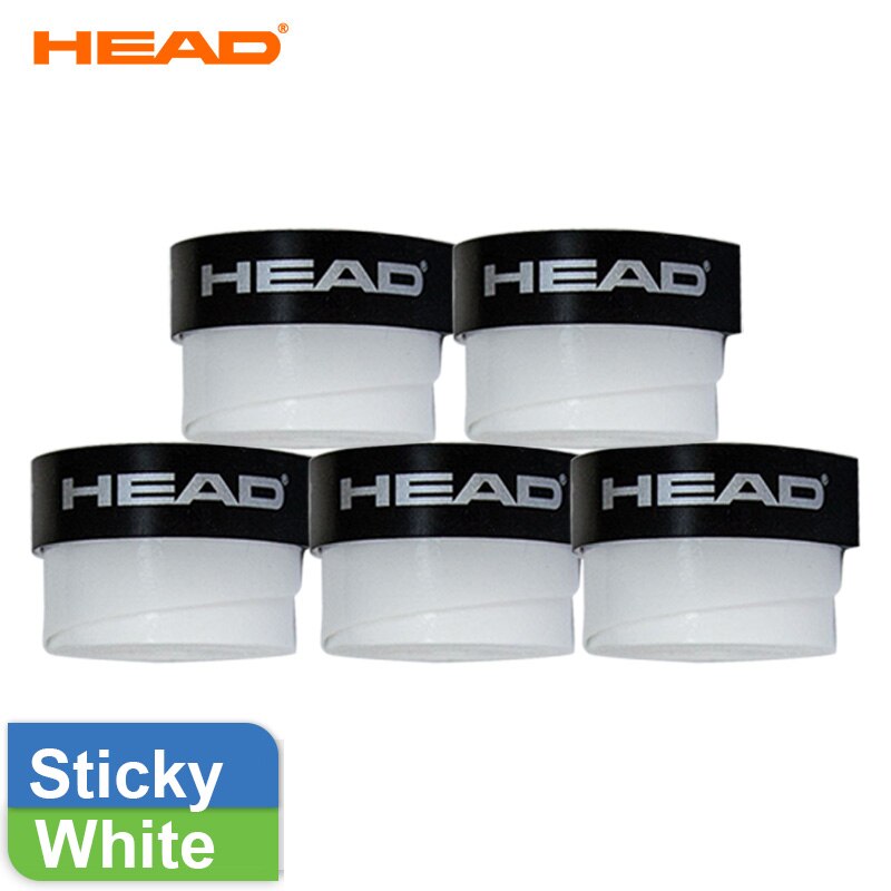 5 sztuk oryginalna głowica tenisowa uchwyt Griptape tenis Overgrip PU szef rakieta tenisowa opaska przeciw poceniu się absorpcja Grip paletka do badmintona Grip: sticky white