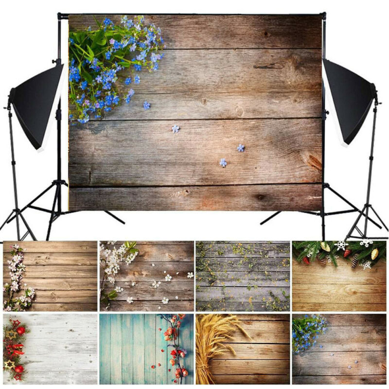 Retro Wood Plank Board Photo Backdrop Photography Studio Background Cloth Screen