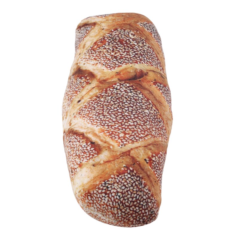 Pão de manteiga longa carne floss sésamo pizza beefsteak travesseiros comida pelúcia travesseiro simulado snack decoração encosto almofada: sesame / 30cm