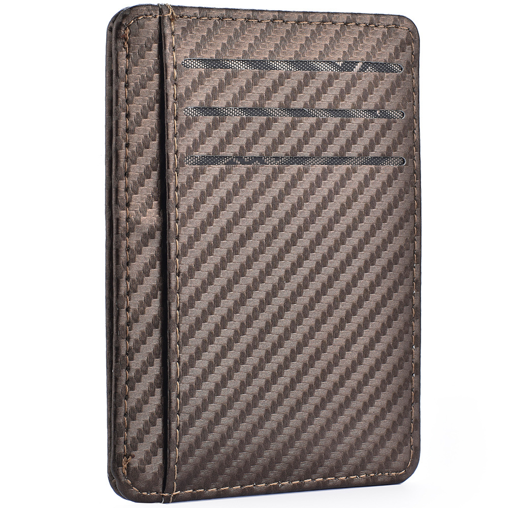 Carteiras masculinas finas e minimalistas com bolso frontal RFID com bloqueio de porta cartão de crédito carteiras de couro portáteis: Bege