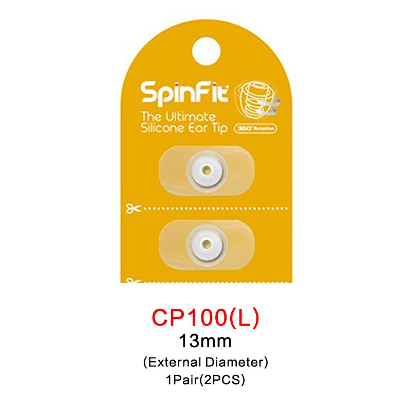 Originele DUNU SpinFit CP100 CP800 In-Ear Gepatenteerde Siliconen Oortelefoon Oordopje 1 Paar (2 STUKS): CP100-L(13mm)