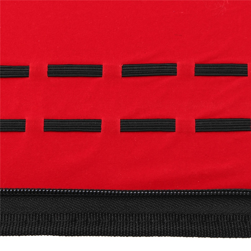 Caja de reloj de cuero con cremallera, caja de almacenamiento de exhibición de reloj de pulsera de terciopelo, bandeja, organizador de estante de embalaje de joyería de viaje, 20 ranuras/rejillas