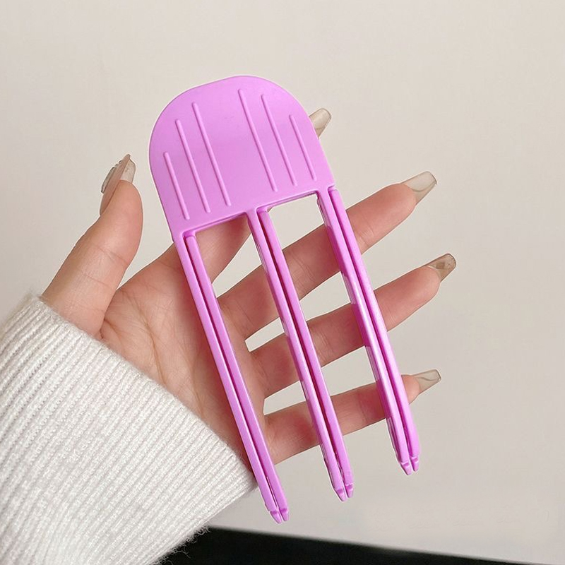Women Fluffy Hair Roots Clips Comb Hairs Top Styling Curling Barrel Portable Korean Lazy Hairs Clip Volume Wind Sculpting Comb: WHITE
