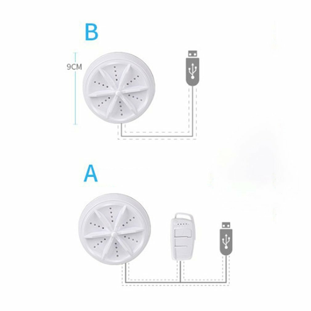 2 in 1 Ultrasonic Turbo Washing Machine Portable Travel Washer Air Bubble And Rotating Mini Ultrasonic Washing Machine