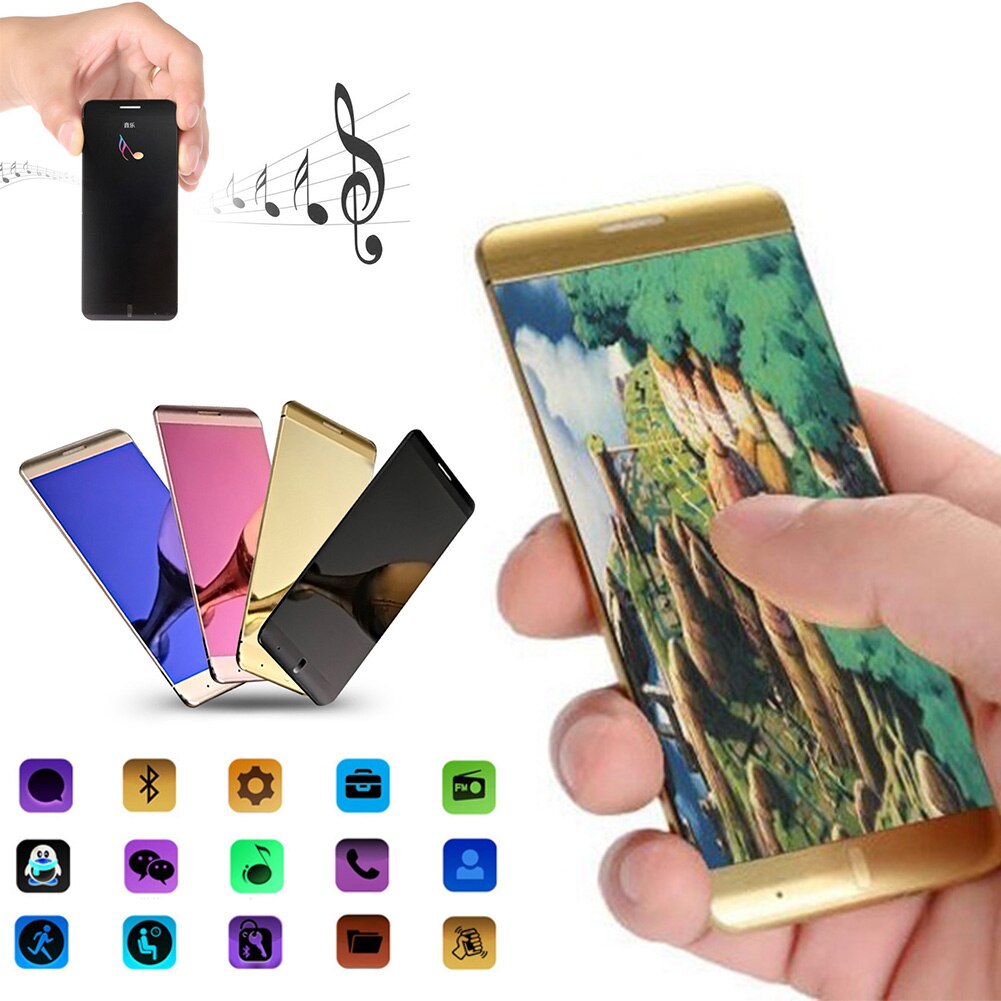 Sales Colorful Ultrathin Metal Anica A7 Cellphone With MP3 Bluetooth Dual SIM Mobile