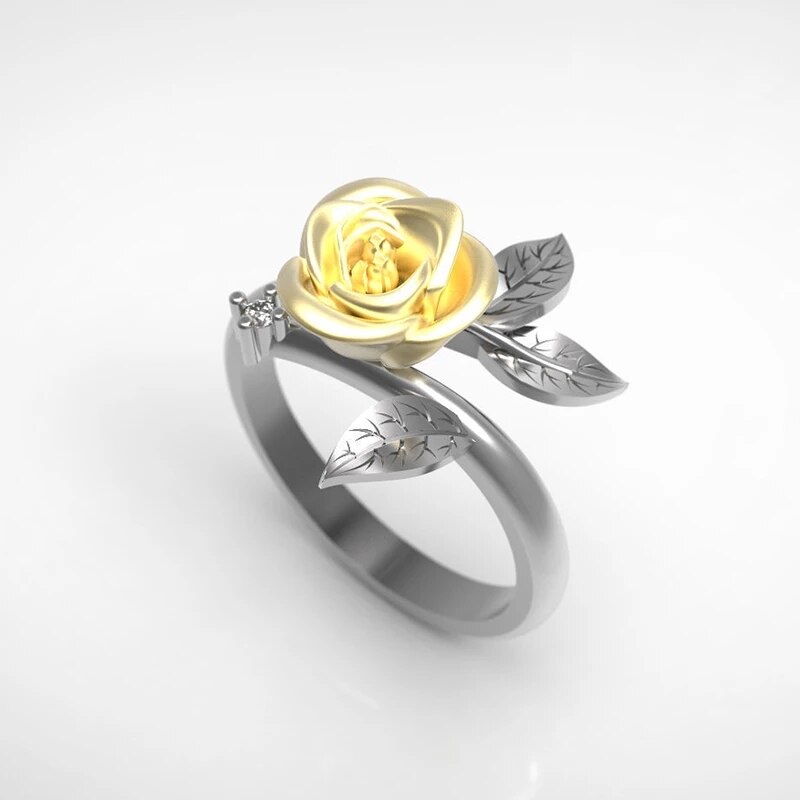 Nuovo Design anello fiore rosa per gioielli da donna fidanzamento matrimonio anello Vintage anniversario regalo anelli fascia