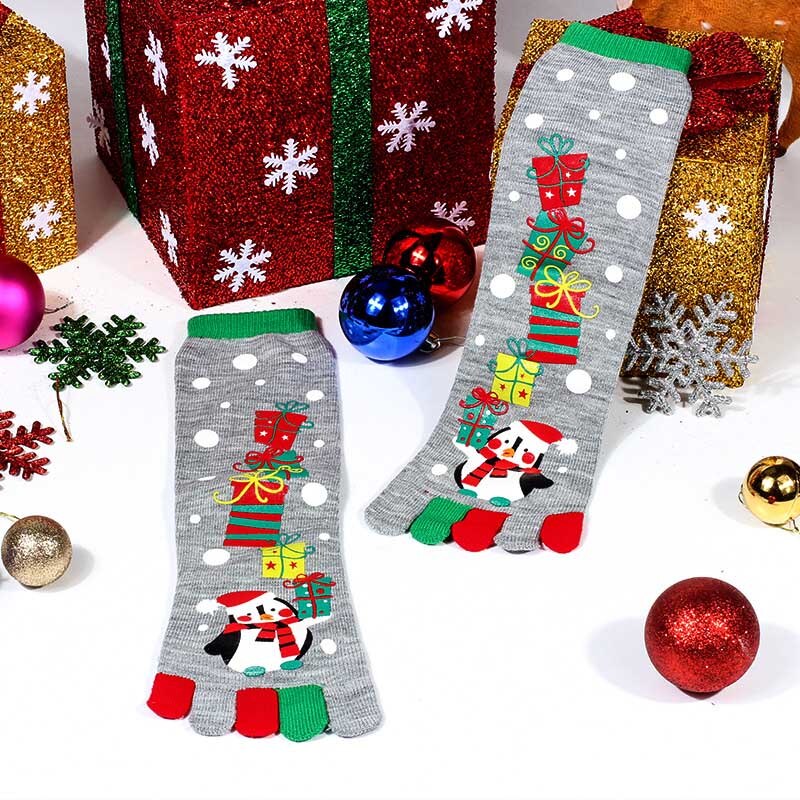, calcetines de dedos de los pies, calcetines de Navidad para hombres y mujeres, recién llegados, calcetines divertidos informales de Carnaval Unisex, calcetines transpirables Sokken: Gris